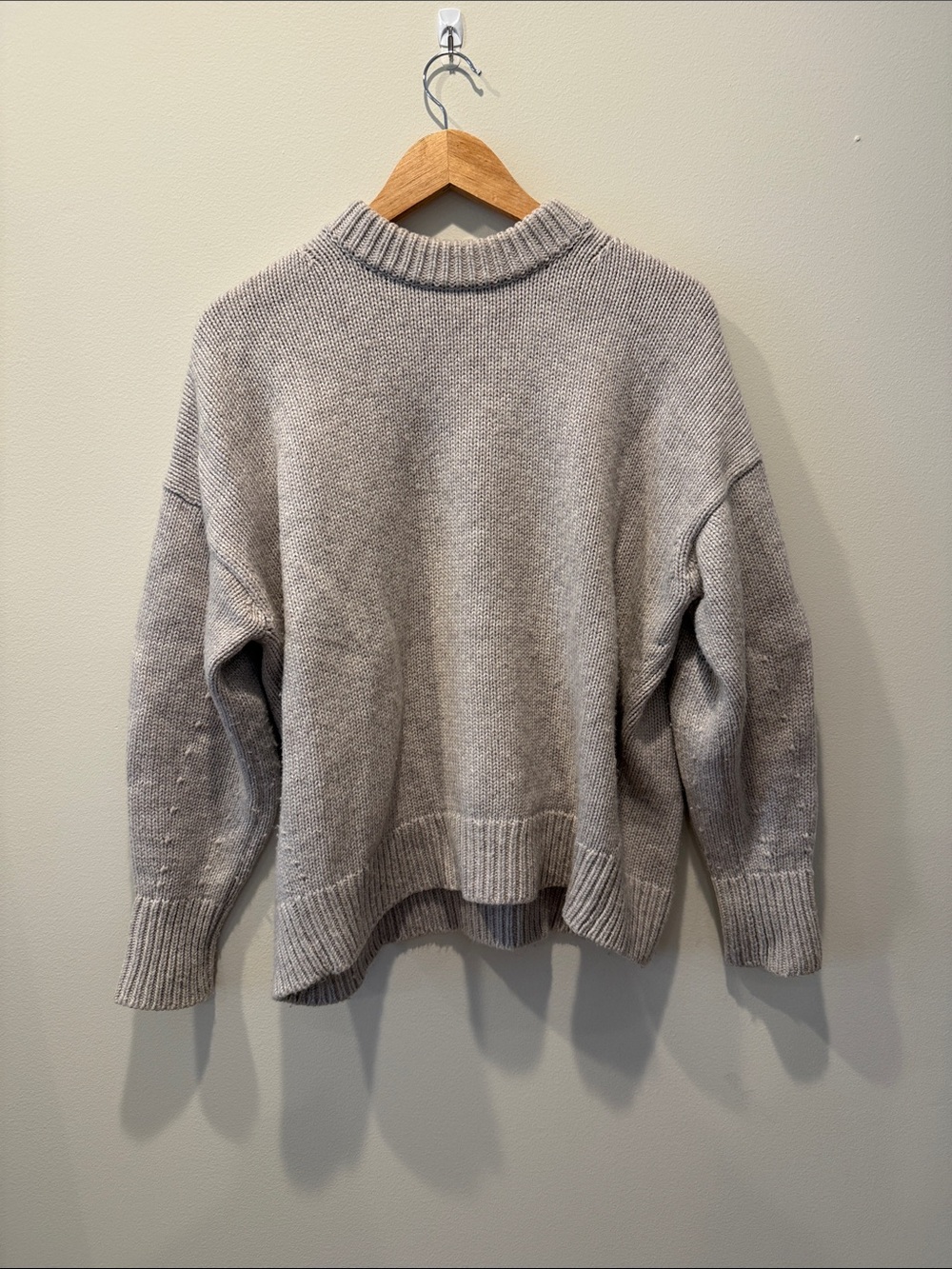 COS Neutral Crewneck Sweater in Light Taupe Size XS